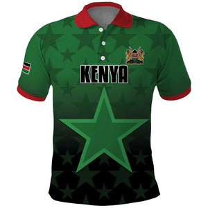 Custom Kenya Football Polo Shirt Harambee Harambee Stars - Green Jersey - African Pride
