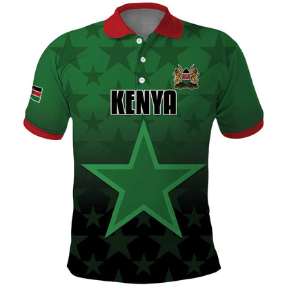 Custom Kenya Football Polo Shirt Harambee Harambee Stars - Green Jersey - African Pride