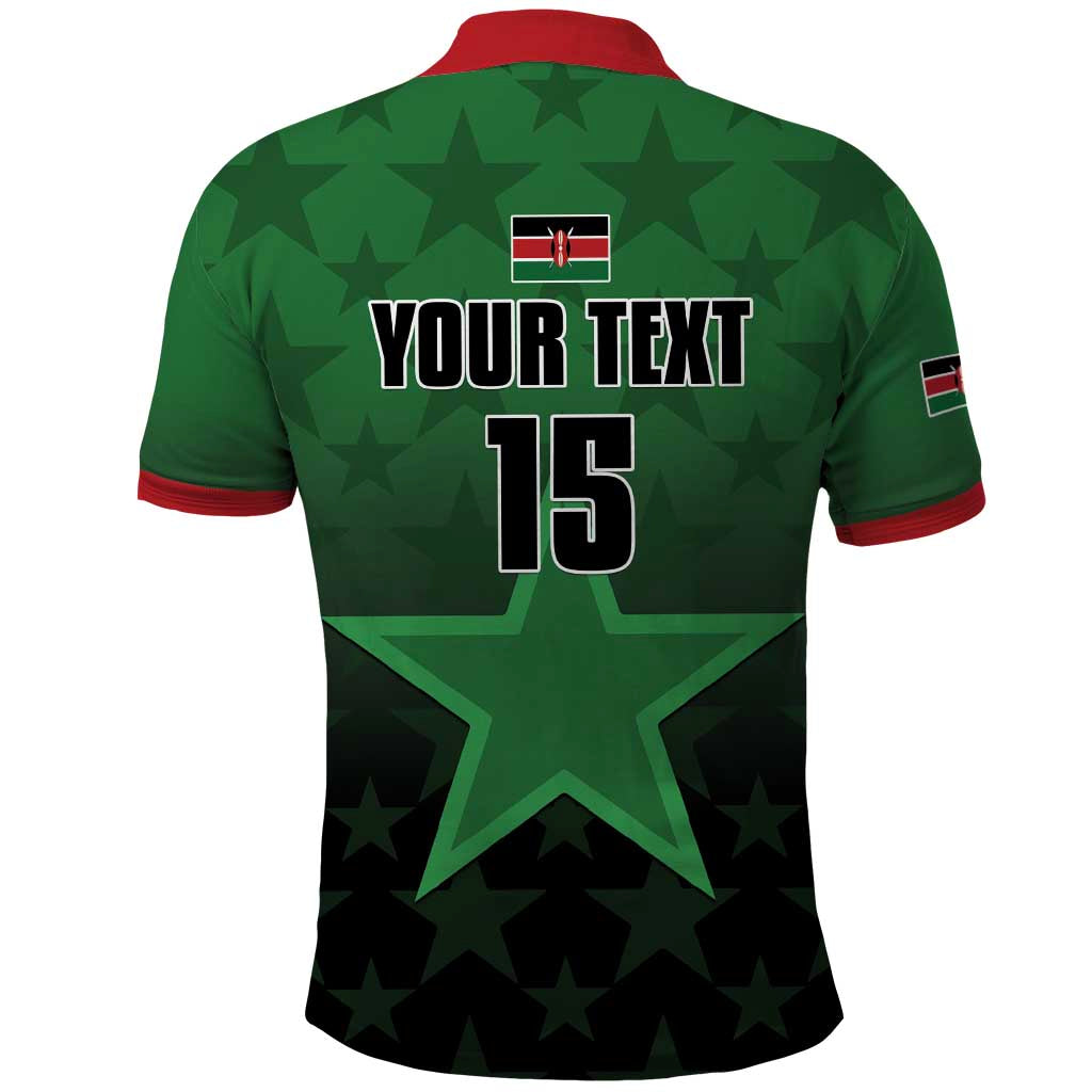 Custom Kenya Football Polo Shirt Harambee Harambee Stars - Green Jersey - African Pride