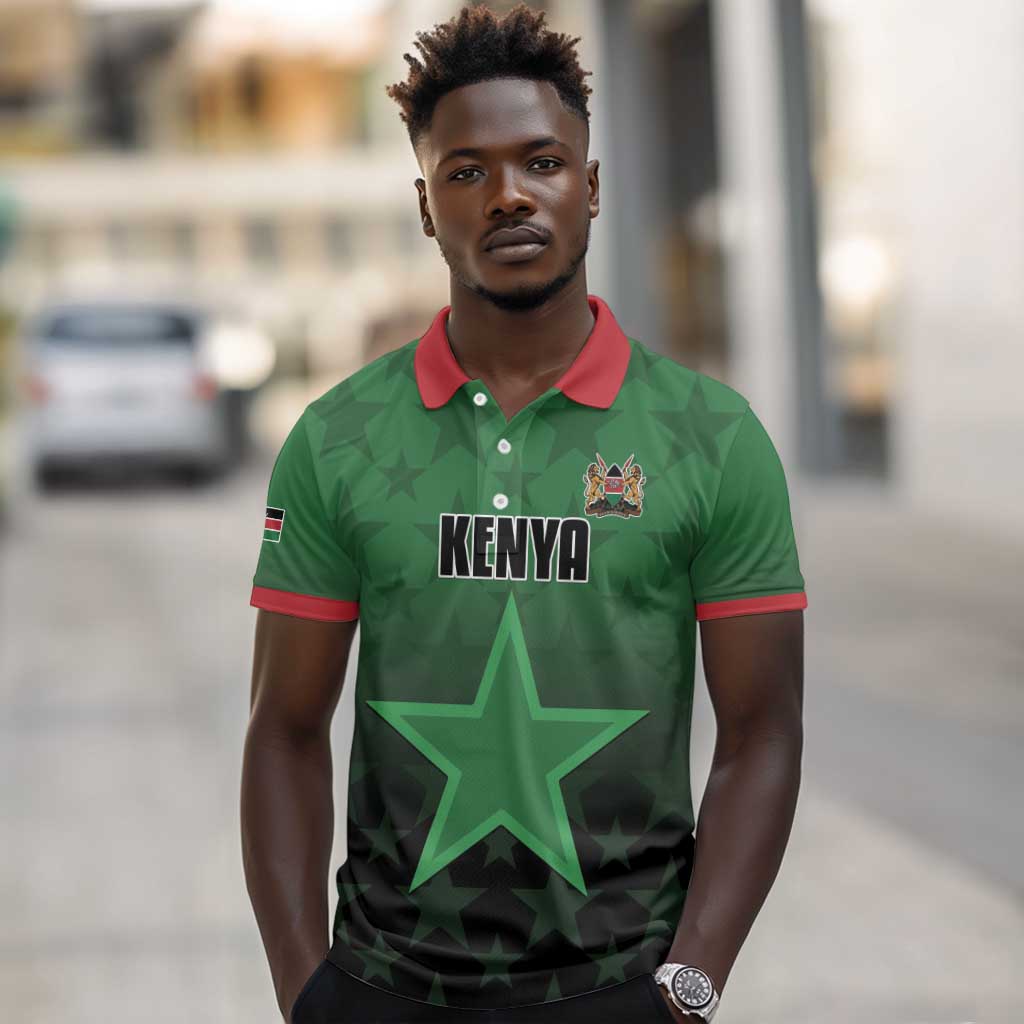 Custom Kenya Football Polo Shirt Harambee Harambee Stars - Green Jersey - African Pride