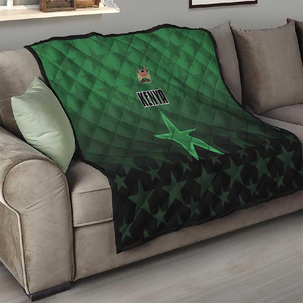 Kenya Football Quilt Harambee Harambee Stars - Green Jersey - African Pride
