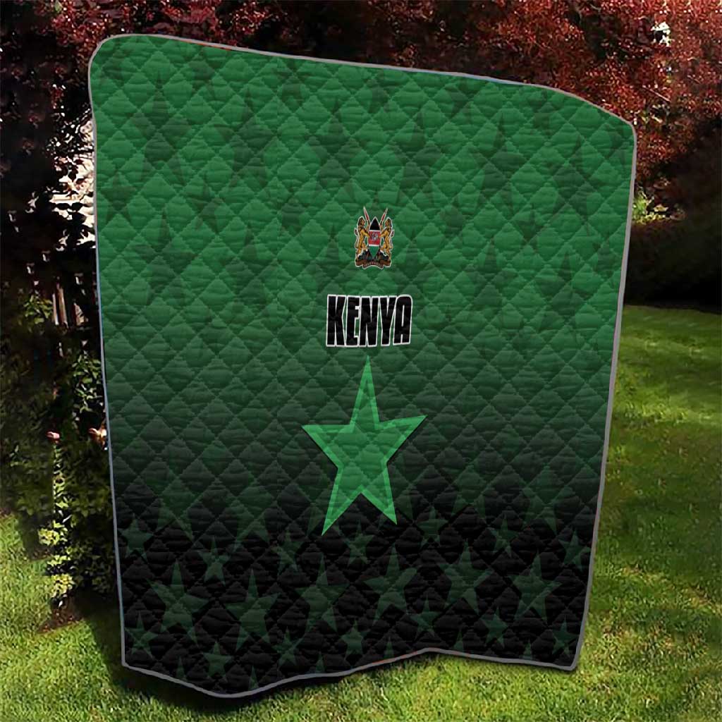 Kenya Football Quilt Harambee Harambee Stars - Green Jersey - African Pride