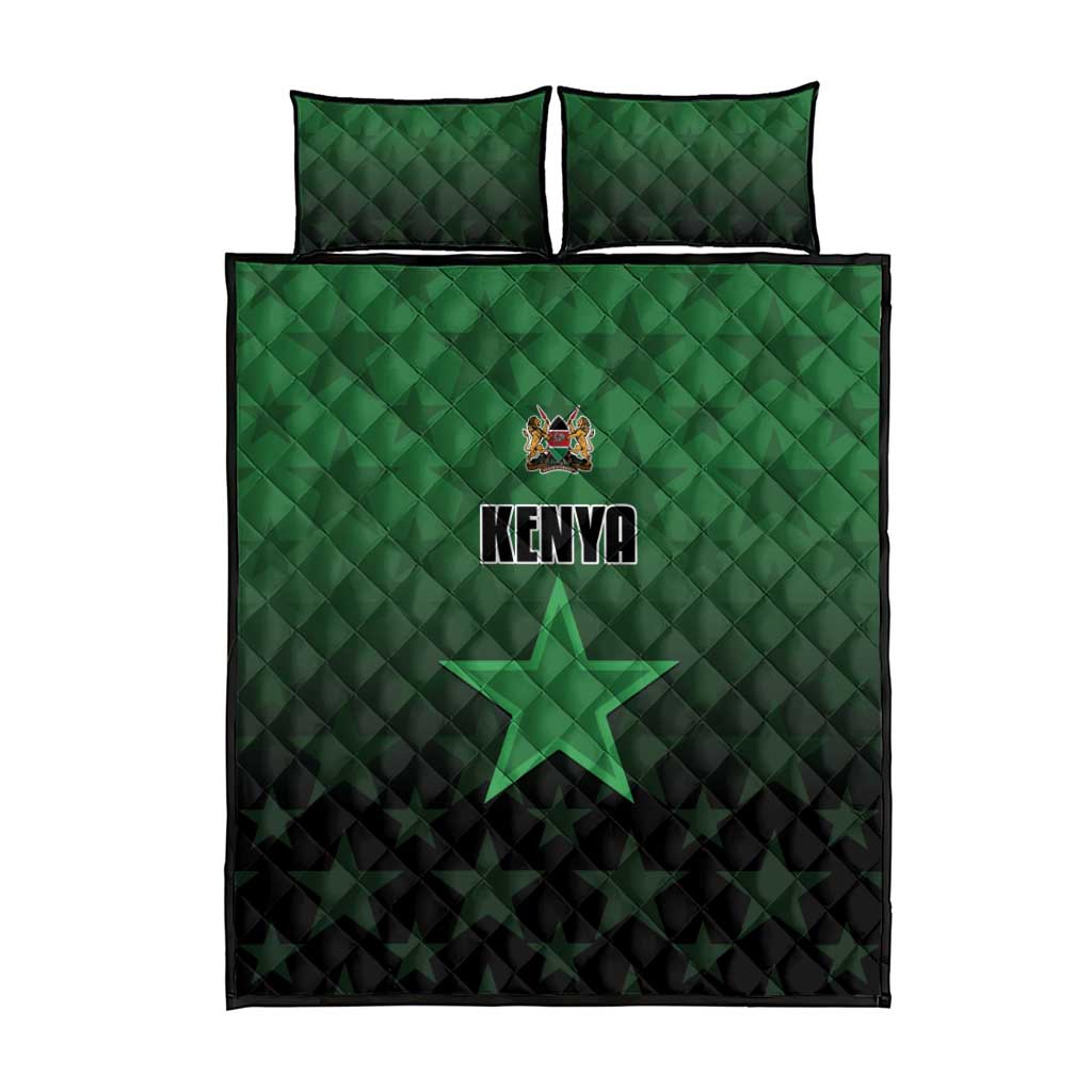 Kenya Football Quilt Bed Set Harambee Harambee Stars - Green Jersey - African Pride
