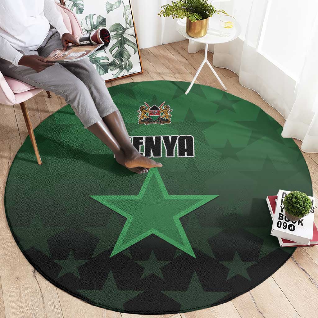Kenya Football Round Carpet Harambee Harambee Stars - Green Jersey - African Pride
