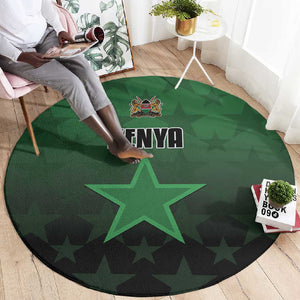 Kenya Football Round Carpet Harambee Harambee Stars - Green Jersey - African Pride