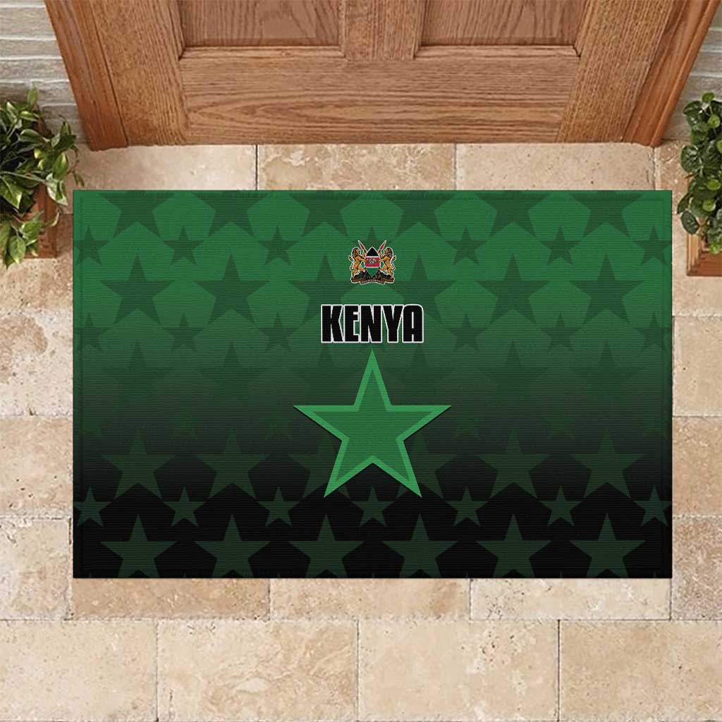 Kenya Football Rubber Doormat Harambee Harambee Stars - Green Jersey - African Pride