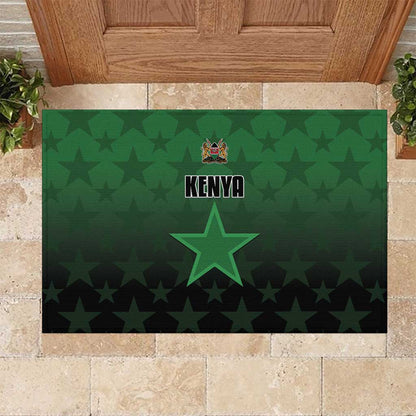 Kenya Football Rubber Doormat Harambee Harambee Stars - Green Jersey - African Pride