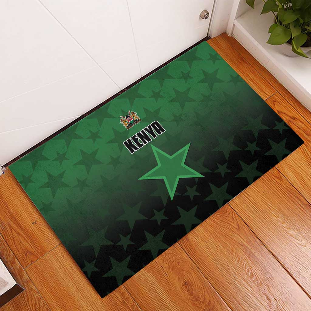 Kenya Football Rubber Doormat Harambee Harambee Stars - Green Jersey - African Pride