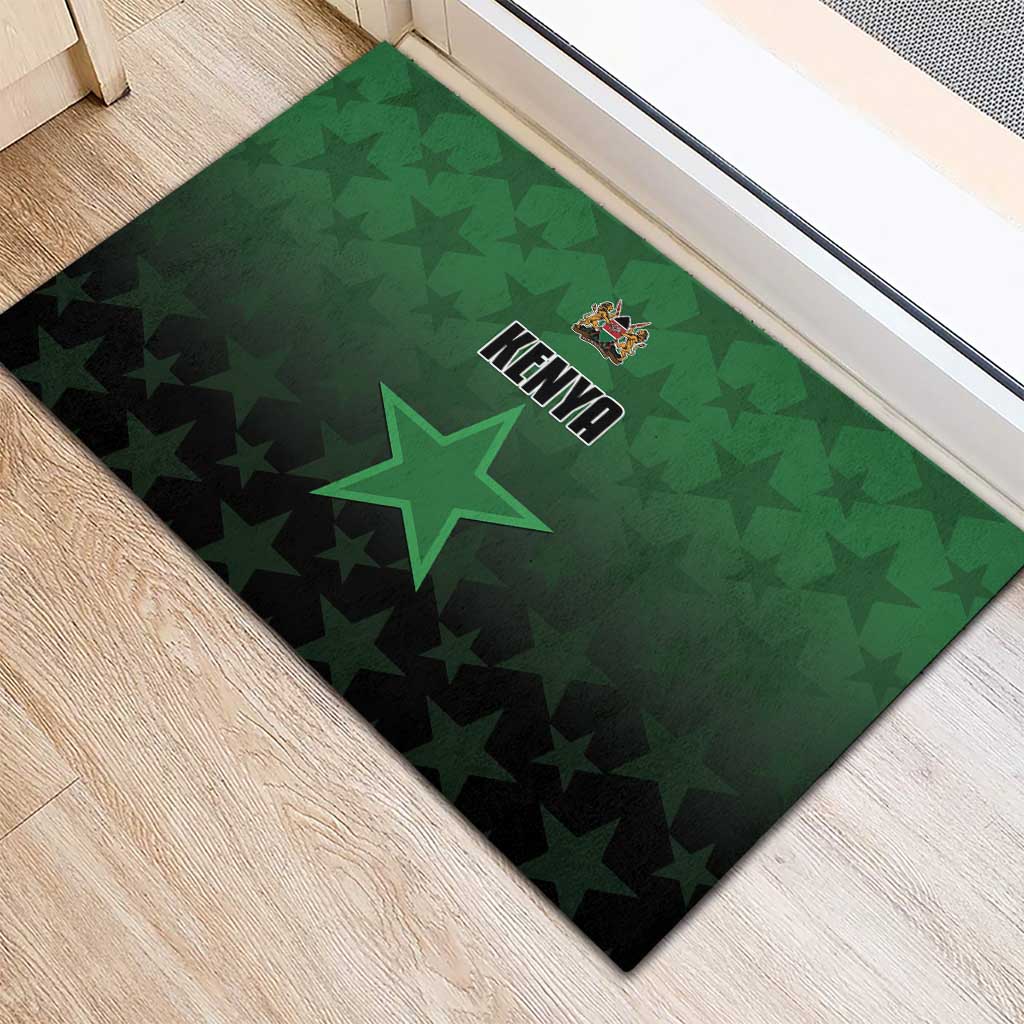 Kenya Football Rubber Doormat Harambee Harambee Stars - Green Jersey - African Pride