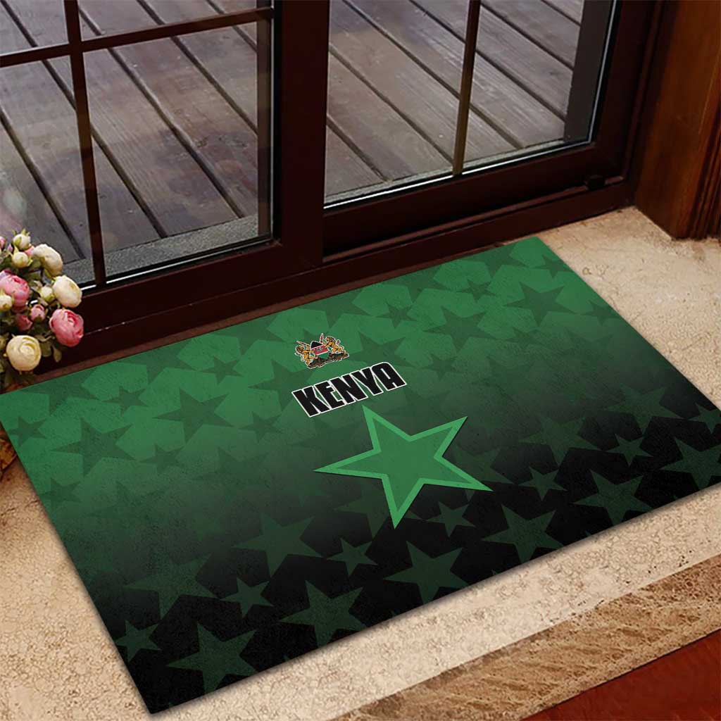 Kenya Football Rubber Doormat Harambee Harambee Stars - Green Jersey - African Pride