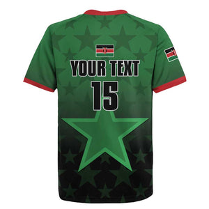Custom Kenya Football Rugby Jersey Harambee Harambee Stars - Green Jersey - African Pride