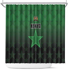 Kenya Football Shower Curtain Harambee Harambee Stars - Green Jersey - African Pride