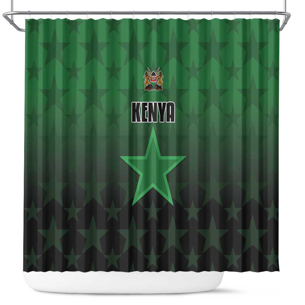 Kenya Football Shower Curtain Harambee Harambee Stars - Green Jersey - African Pride