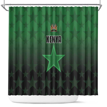 Kenya Football Shower Curtain Harambee Harambee Stars - Green Jersey - African Pride