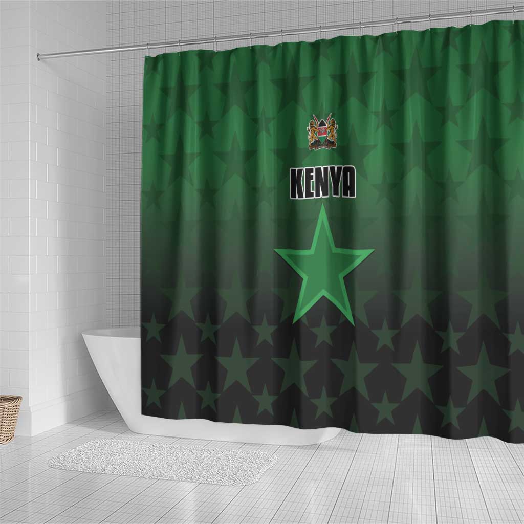 Kenya Football Shower Curtain Harambee Harambee Stars - Green Jersey - African Pride