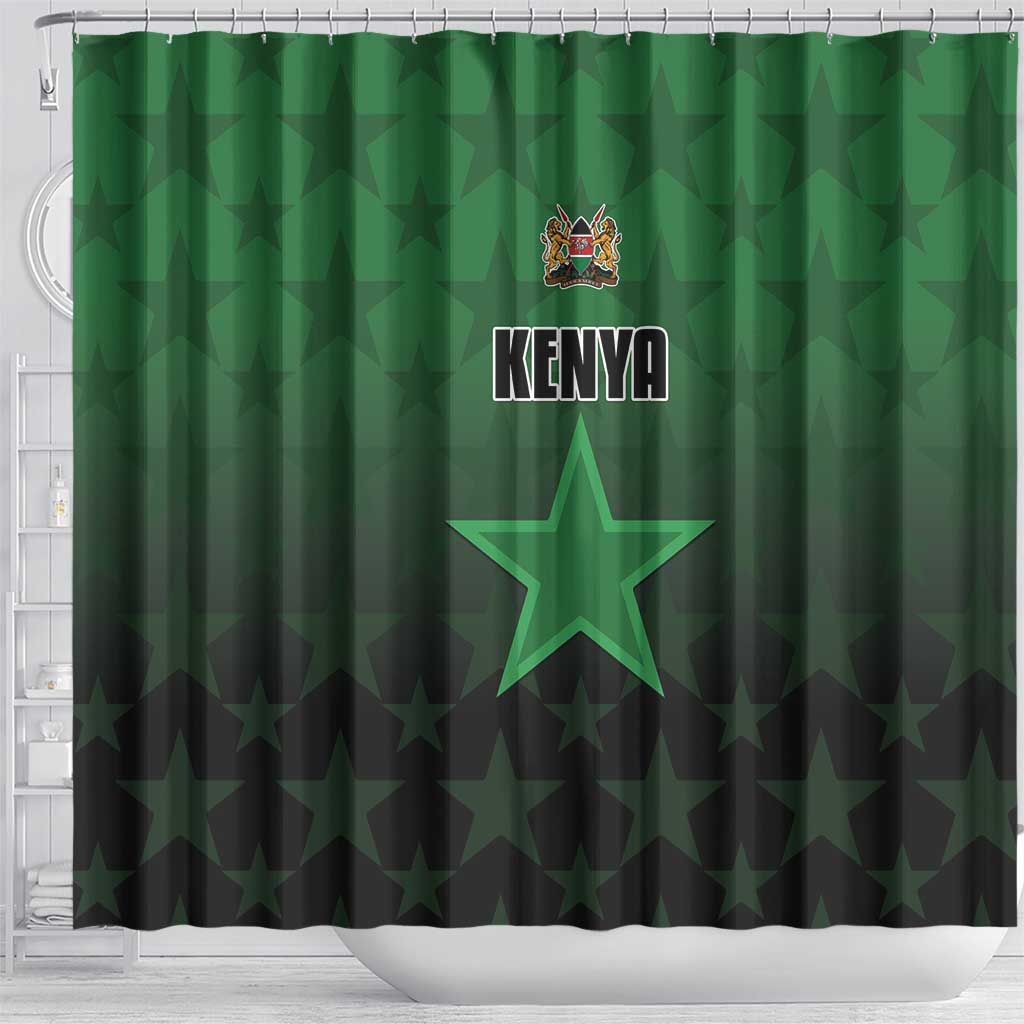 Kenya Football Shower Curtain Harambee Harambee Stars - Green Jersey - African Pride