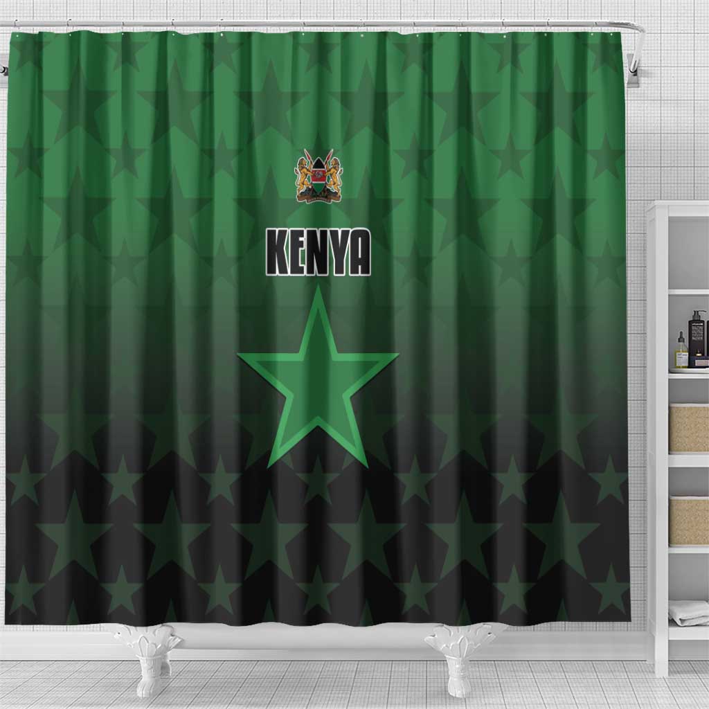 Kenya Football Shower Curtain Harambee Harambee Stars - Green Jersey - African Pride