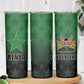 Custom Kenya Football Skinny Tumbler Harambee Harambee Stars - Green Jersey - African Pride