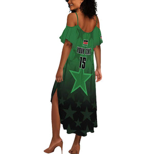 Custom Kenya Football Summer Maxi Dress Harambee Harambee Stars - Green Jersey - African Pride