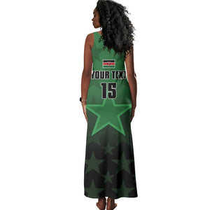 Custom Kenya Football Tank Maxi Dress Harambee Harambee Stars - Green Jersey - African Pride