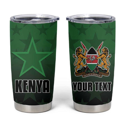 Custom Kenya Football Tumbler Cup Harambee Harambee Stars - Green Jersey - African Pride