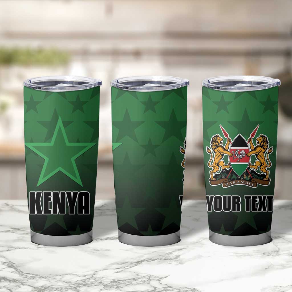 Custom Kenya Football Tumbler Cup Harambee Harambee Stars - Green Jersey - African Pride