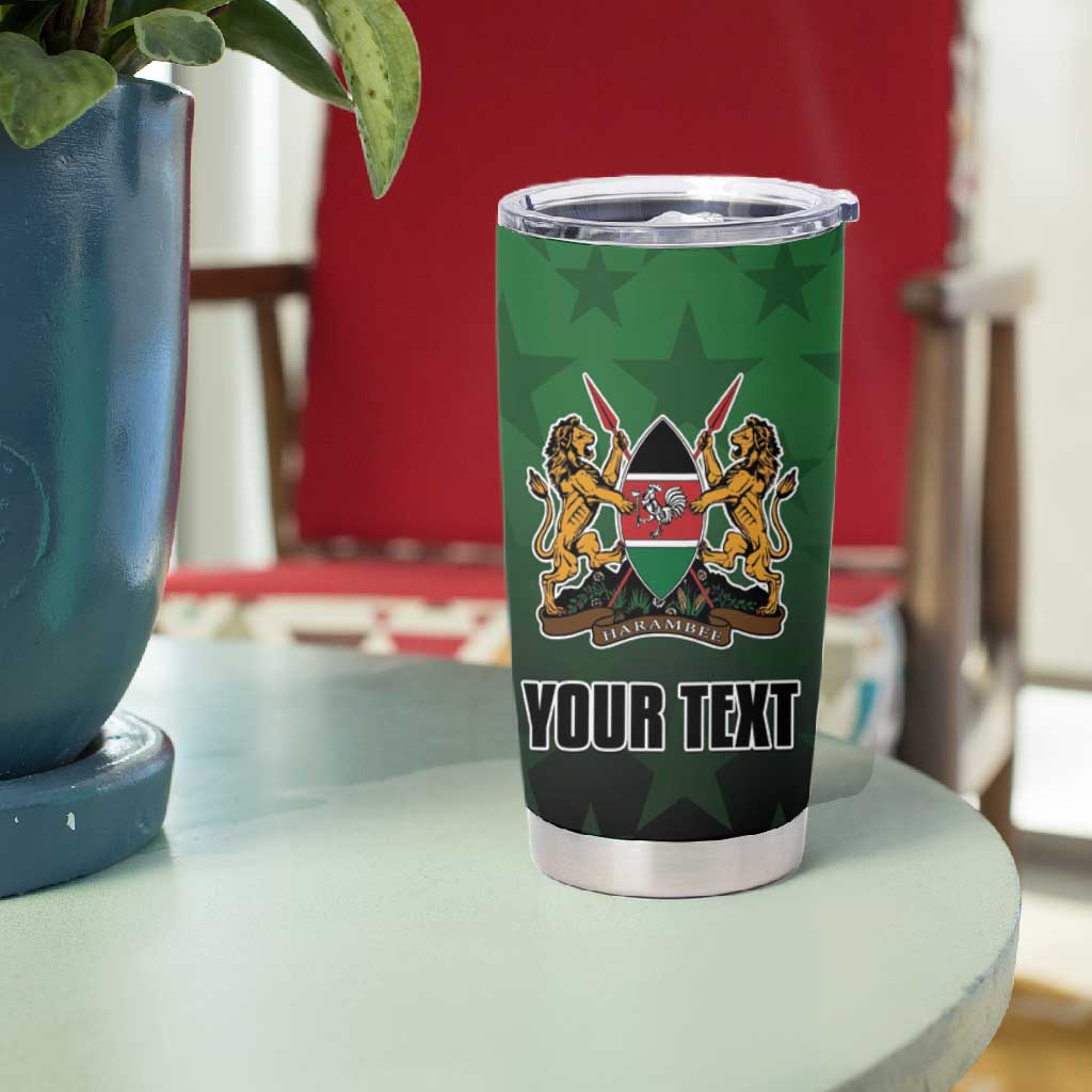 Custom Kenya Football Tumbler Cup Harambee Harambee Stars - Green Jersey - African Pride