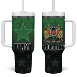 Custom Kenya Football Tumbler With Handle Harambee Harambee Stars - Green Jersey - African Pride