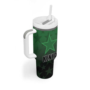 Custom Kenya Football Tumbler With Handle Harambee Harambee Stars - Green Jersey - African Pride