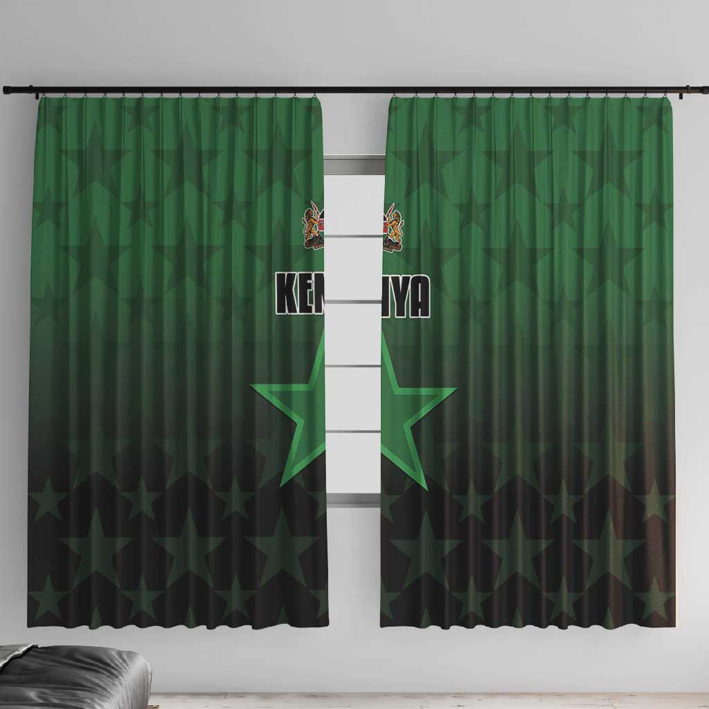 Kenya Football Window Curtain Harambee Harambee Stars - Green Jersey - African Pride