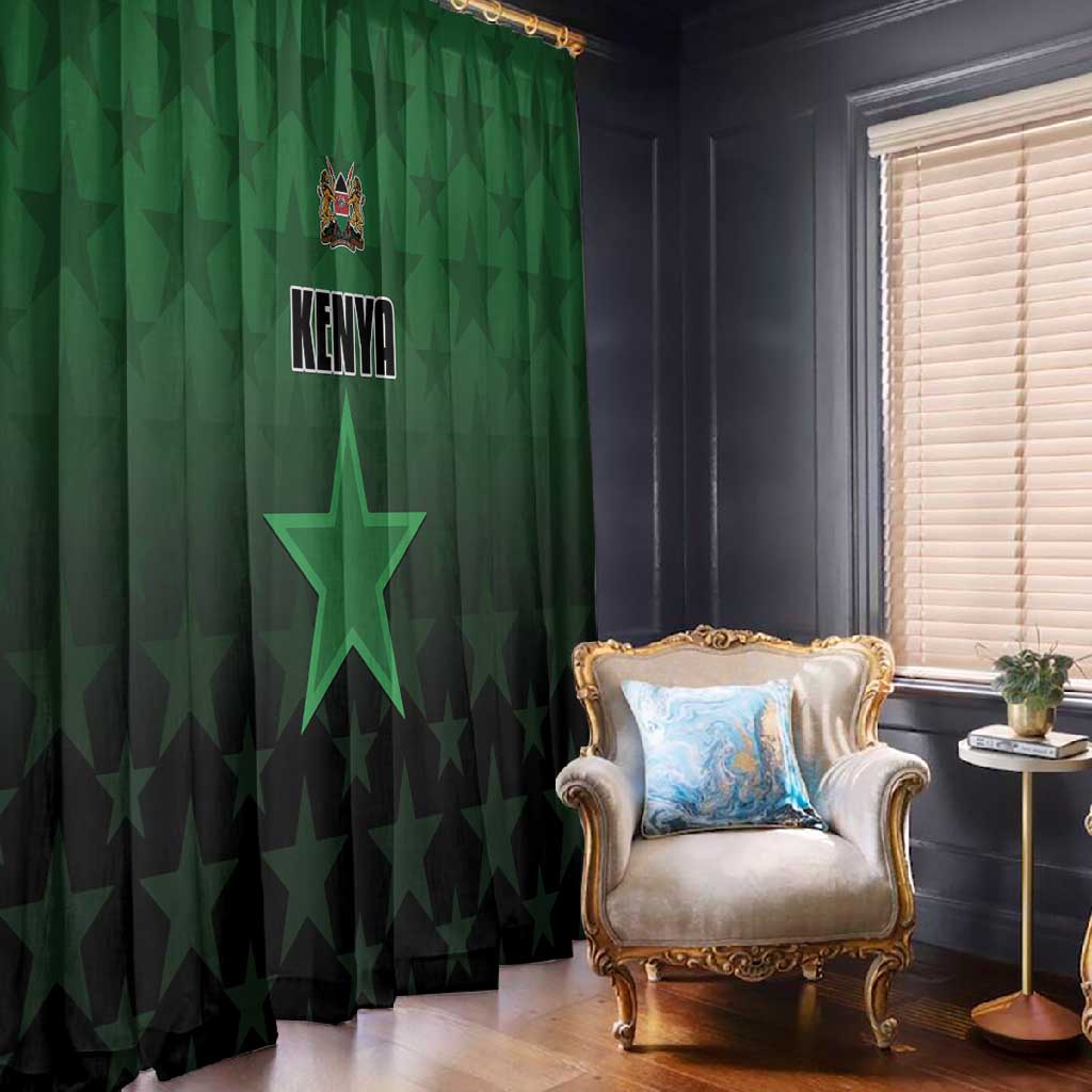 Kenya Football Window Curtain Harambee Harambee Stars - Green Jersey - African Pride