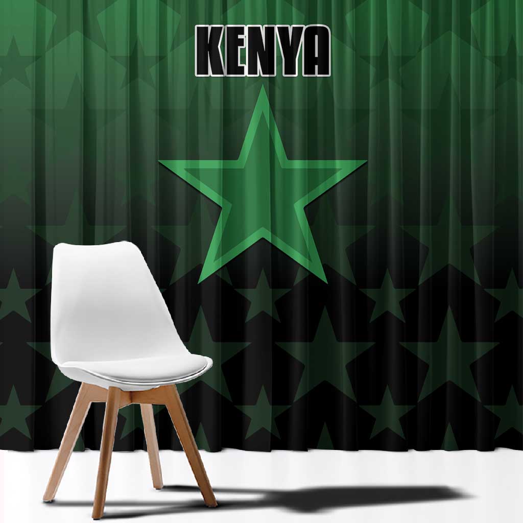 Kenya Football Window Curtain Harambee Harambee Stars - Green Jersey - African Pride