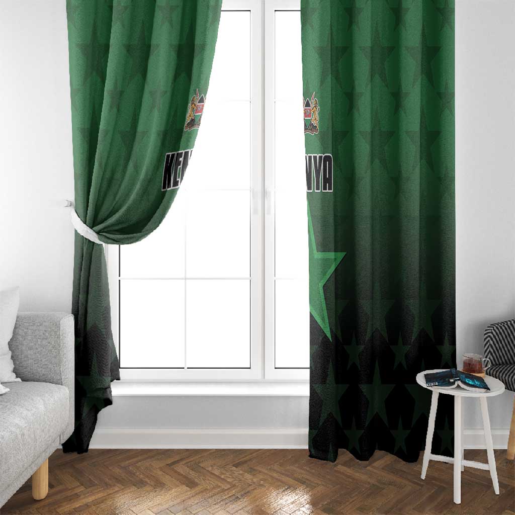 Kenya Football Window Curtain Harambee Harambee Stars - Green Jersey - African Pride