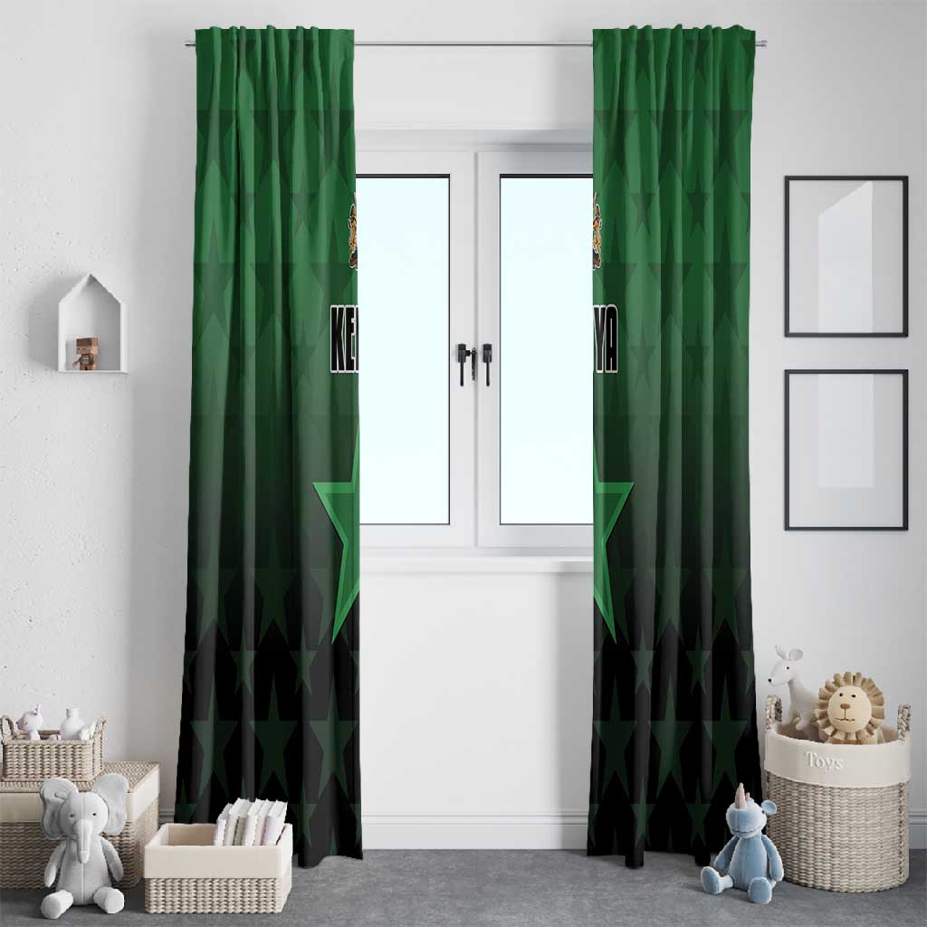 Kenya Football Window Curtain Harambee Harambee Stars - Green Jersey - African Pride