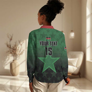 Custom Kenya Football Women Casual Shirt Harambee Harambee Stars - Green Jersey - African Pride