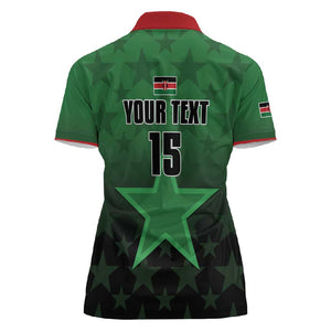 Custom Kenya Football Women Polo Shirt Harambee Harambee Stars - Green Jersey - African Pride