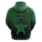 Custom Kenya Football Zip Hoodie Harambee Harambee Stars - Green Jersey - African Pride