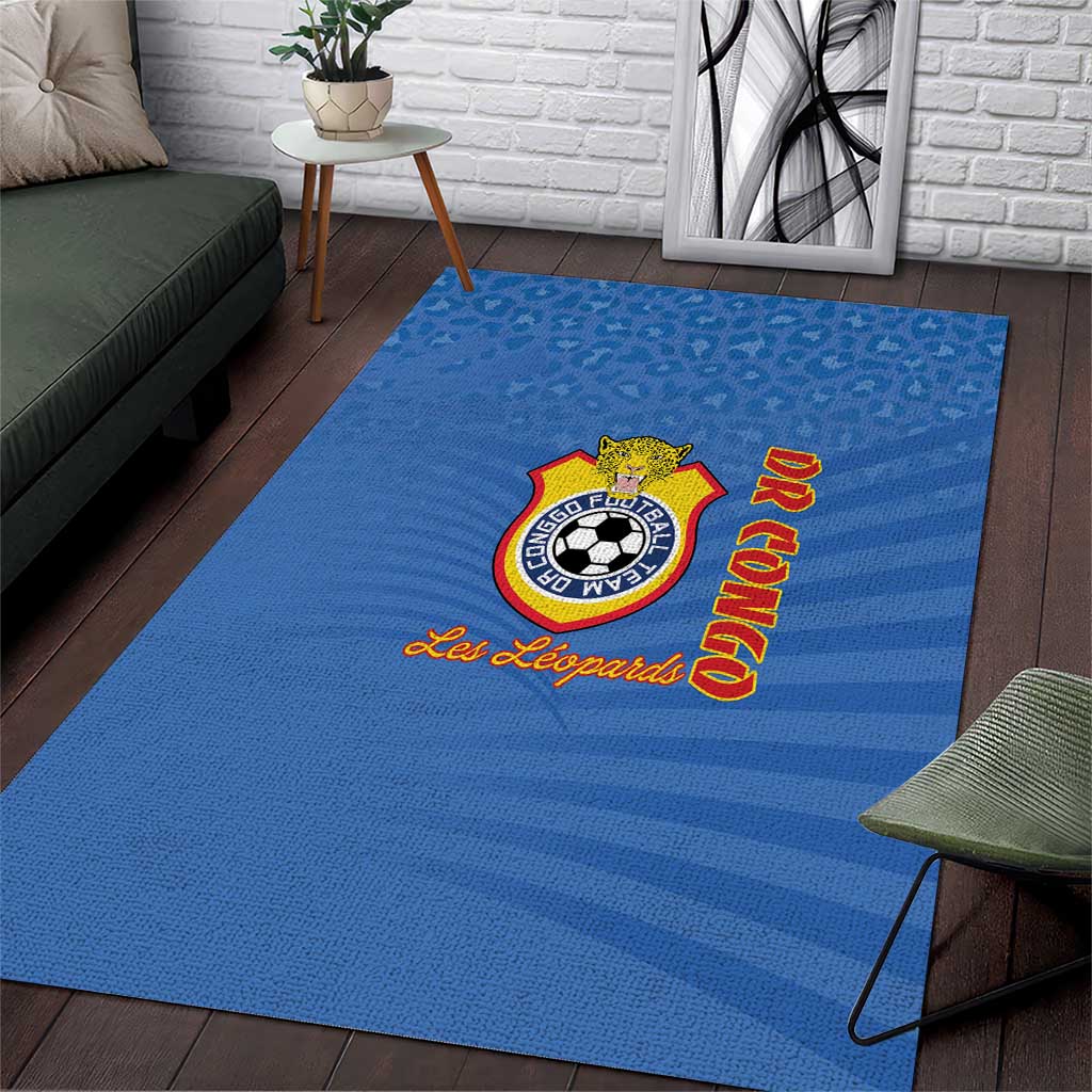 DR Congo Football Area Rug Allez Les Léopards - African Pride