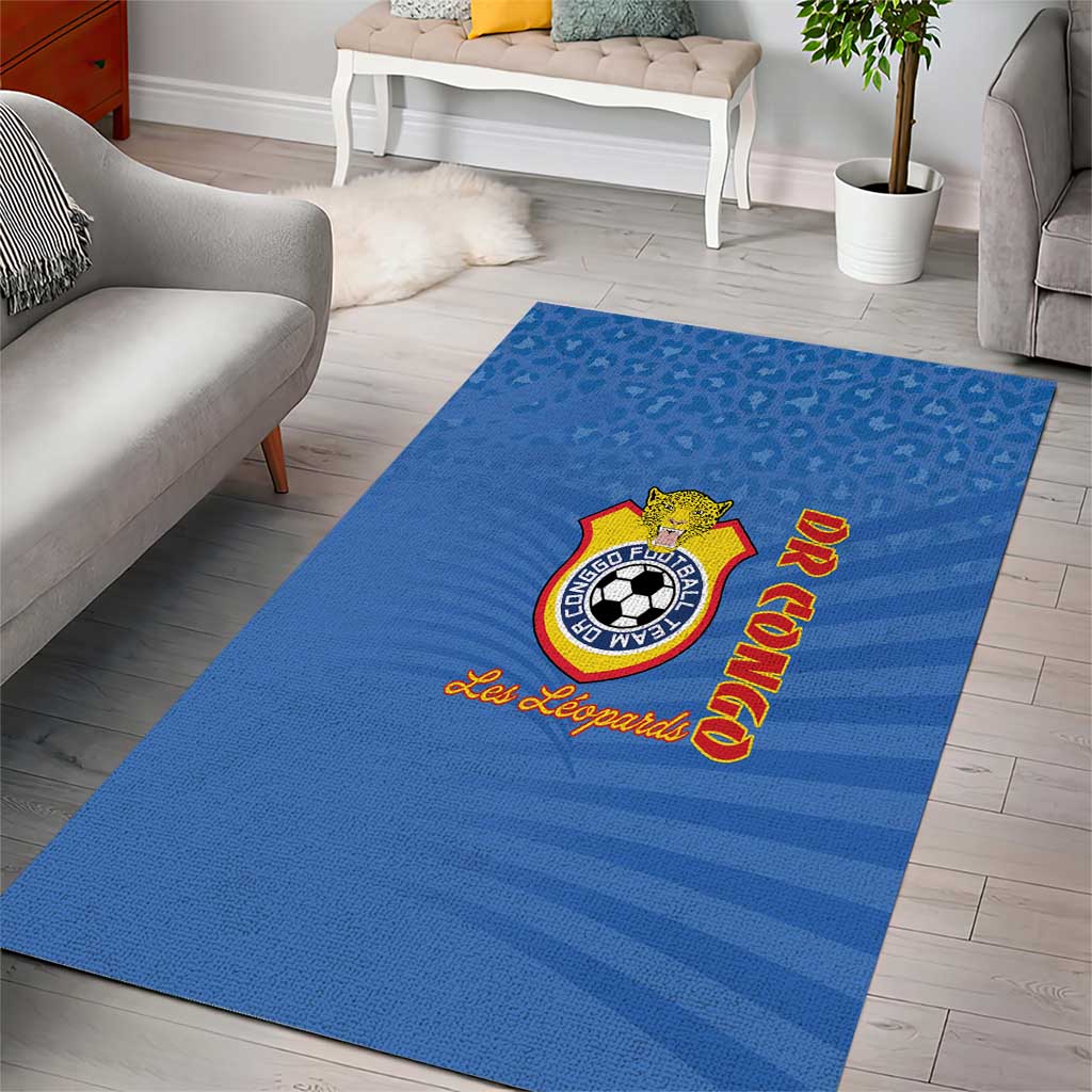 DR Congo Football Area Rug Allez Les Léopards - African Pride