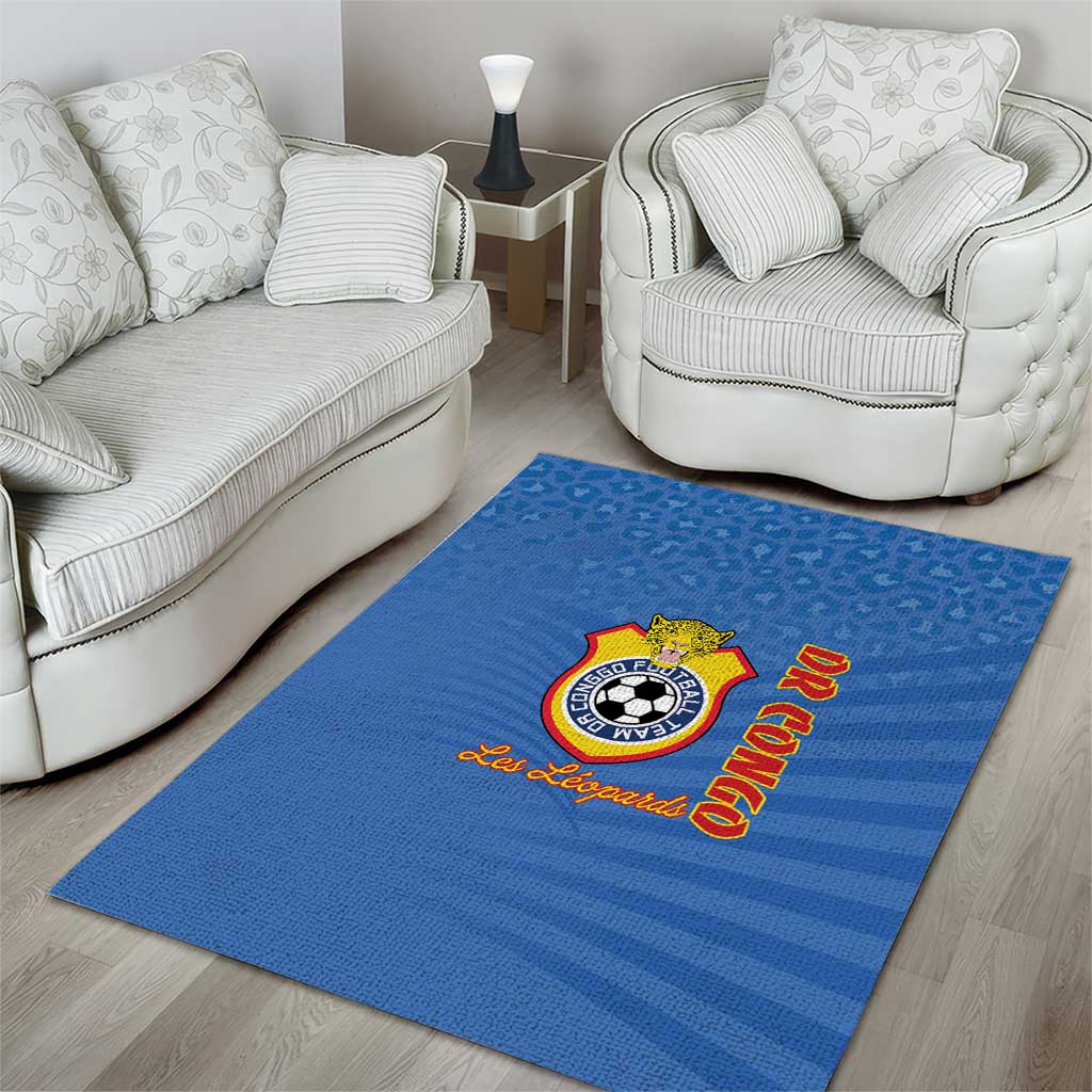 DR Congo Football Area Rug Allez Les Léopards - African Pride