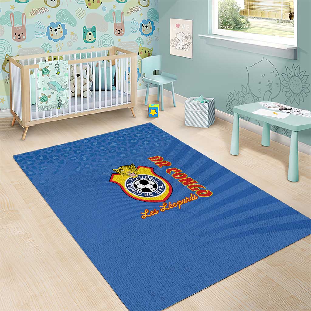 DR Congo Football Area Rug Allez Les Léopards - African Pride