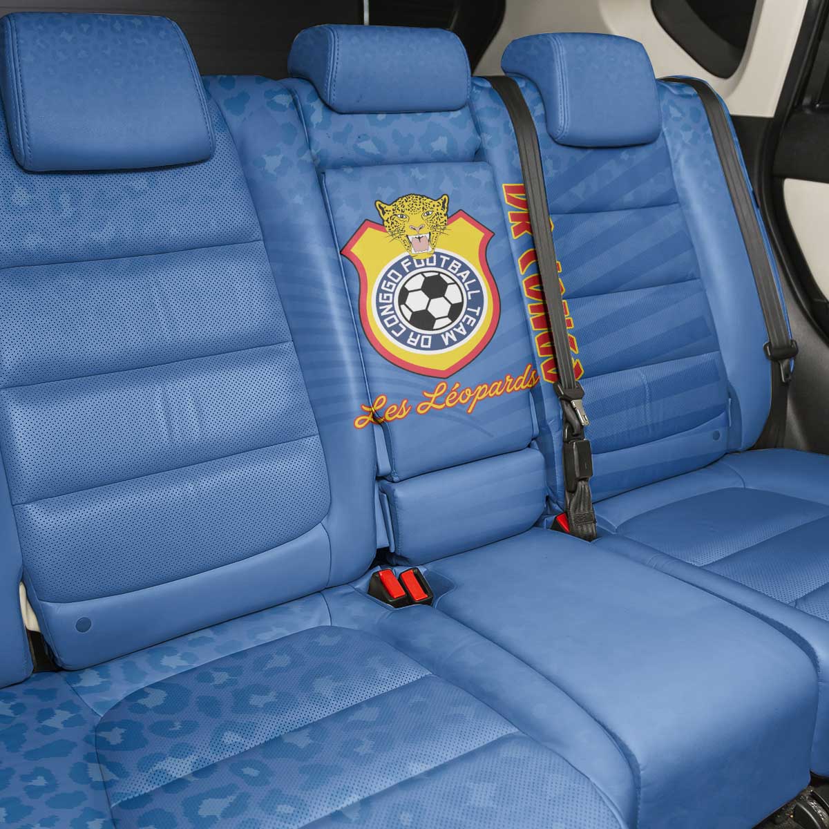 DR Congo Football Back Car Seat Cover Allez Les Léopards - African Pride
