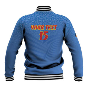Custom DR Congo Football Baseball Jacket Allez Les Léopards - African Pride