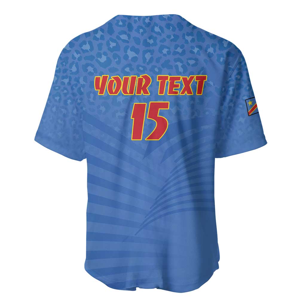 Custom DR Congo Football Baseball Jersey Allez Les Léopards - African Pride