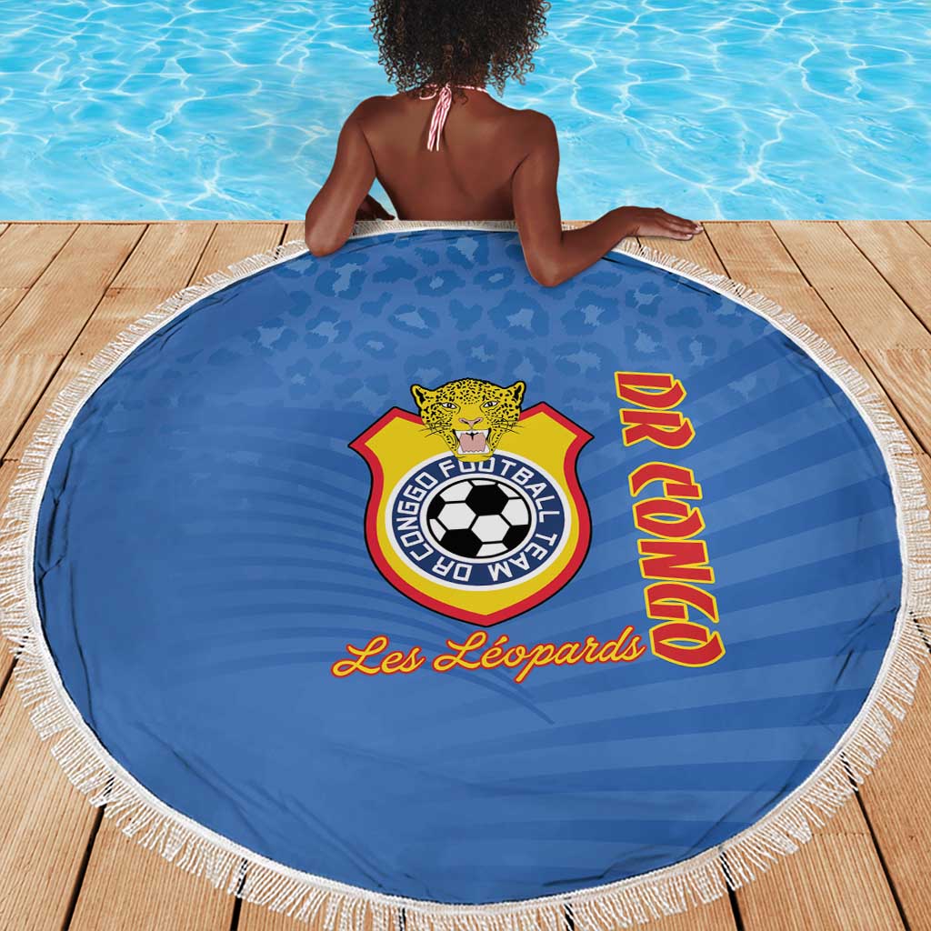 DR Congo Football Beach Blanket Allez Les Léopards - African Pride