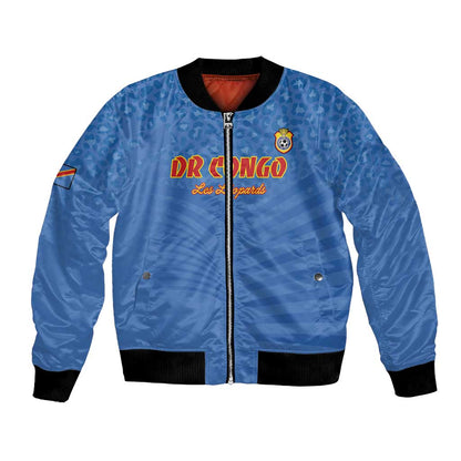 Custom DR Congo Football Bomber Jacket Allez Les Léopards - African Pride