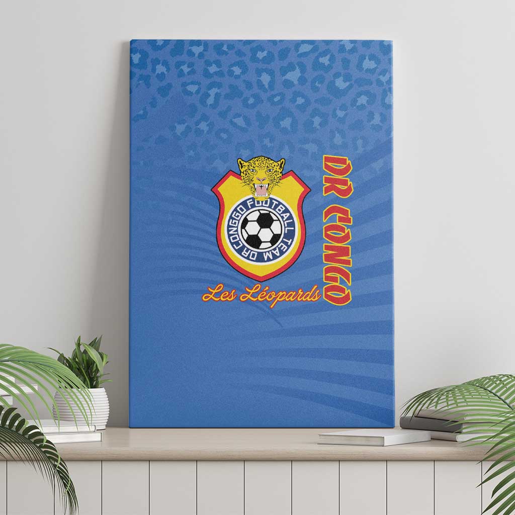DR Congo Football Canvas Wall Art Allez Les Léopards - African Pride