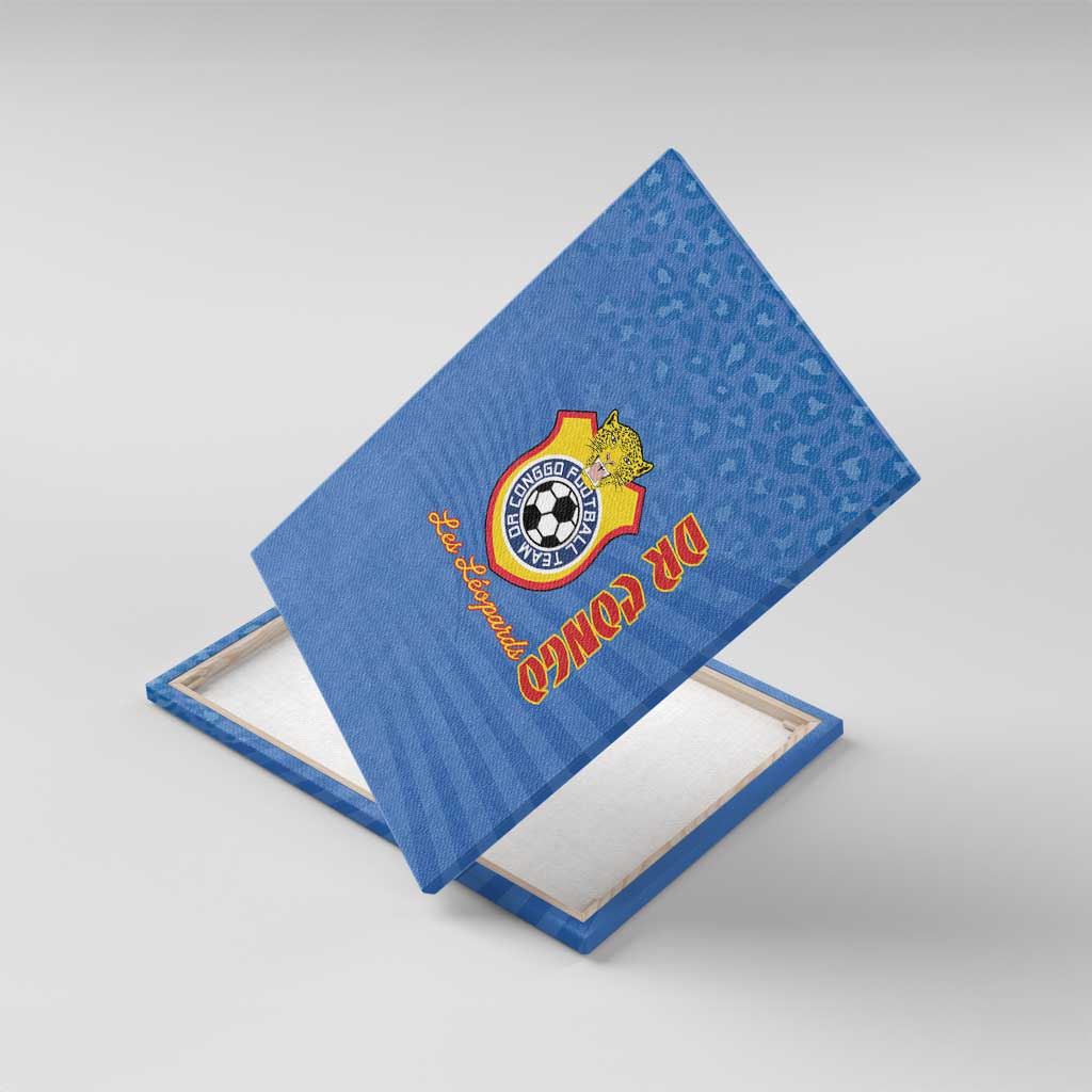 DR Congo Football Canvas Wall Art Allez Les Léopards - African Pride