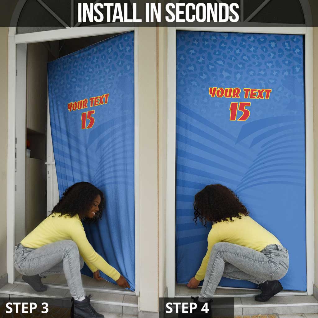 Custom DR Congo Football Door Cover Come On Les Léopards