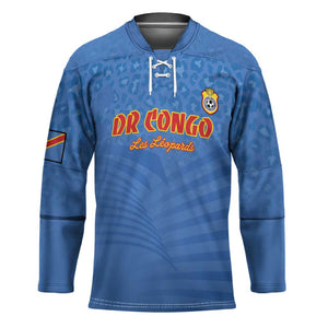 Custom DR Congo Football Hockey Jersey Come On Les Léopards